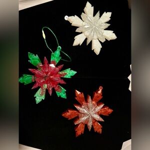 Handmade Resin snowflakes.